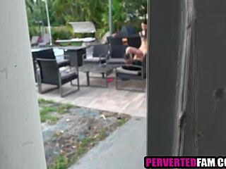 hey voyeur watching young 18+ brunette pov fucking outdoors