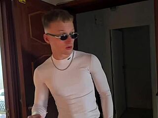 lost glasses lead to unexpected barefoot riding and blowjob from helpful guy