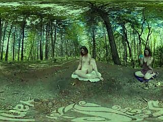 Turquoise explores her desires outdoors, masturbating with a dildo until climax in Yanks VR scene