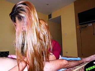 hey, check out this hot girl giving an amazing dick massage with sucking and fucking