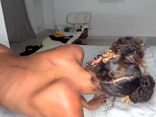 Ebony babe with big tits contrasts passionate rough sex but craves deepthroat gagging and cum in mouth