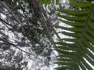 Blonde Hottie Gets Lost In Woods On Way To Halloween Party And Enjoys Creamy Fun With Lumberjack - Aline Novak