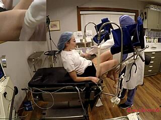 Procedure Details With Blaire Celeste Spreading Shaved Pussy In Gloves