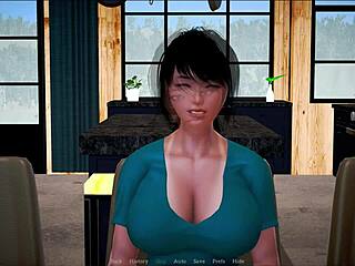 My New Family Game with Big Tits and Brunette Action