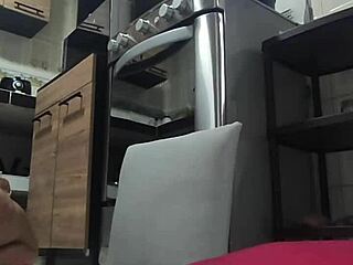 While doing the dishes, this perverted guy sneaks up and starts touching me everywhere.