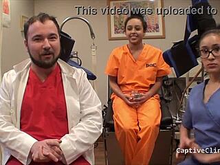 latina nurse mia sanchez in latex gloves spreads for humiliation and screaming hospital scene