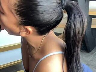 Ebony Beauty Satisfies Her Craving For Big Black Cock With Amateur Blowjob