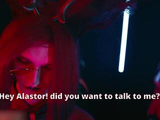 Alastor fills my throat with cum, Charlie moans