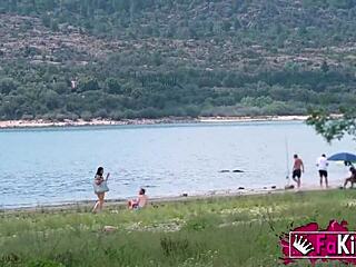 Hey, can you resist this horny Cuban babe's public pickups?