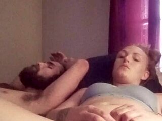 Snow bunny shoves toys into shaved pussy for horny solo play