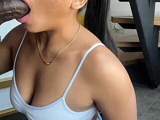 Ebony Beauty Satisfies Her Craving For Big Black Cock With Amateur Blowjob