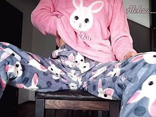 Horny Petite Asian Teen In Pajama Teasing Masturbate Wet Pussy With Small Boobs?