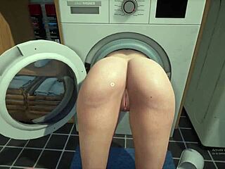 Milf got stuck in the washing machine game