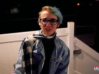 exotic skinny coed raven fingers her shaved pussy and sucks cock