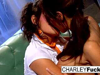 Charlie, ready for slippery wet fun with this sexy big tits brunette Capri?