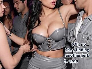 She teases in leather skirt and boots after work in this ai illustrated outdoor dream