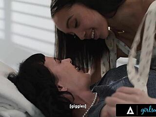 GirlsWay - Busty Olive Glass & Petite 18+ Alexis Tae Take Turns Fucking Each Other With Strap-On In Interracial Lesbian Action