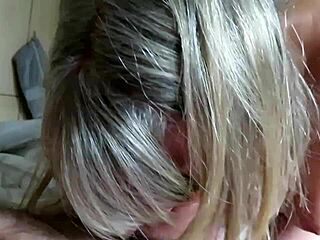 Amateur Housewife With Big Tits Gives Sloppy Homemade Blowjob