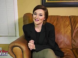 I feel so passionate as short haired brunette Kylie sucks big cock deep and swallows every drop of cumshot.