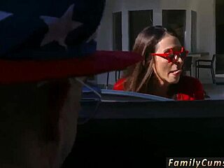 oh man! old daddy type wakes up young 18+ teen for taboo fucking on fourth of july