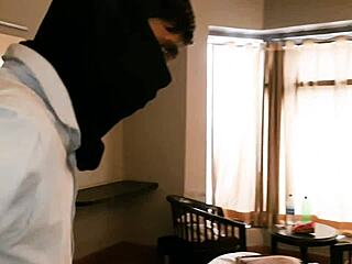 Chubby indian milf gets fucked hard by intruder in lingerie. Her wet pussy orgasms intensely.