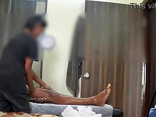 Hidden cam caught a happy ending massage session