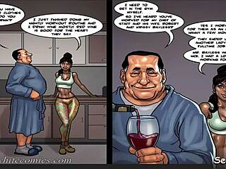 Hey, the mayor's cheating husband bangs his sexy ebony maid in the kitchen