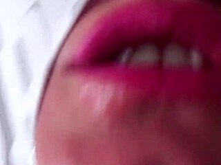 Sex doll Vilja in skin-tight zentai suit gagging on cock during rough deepthroat face fucking.