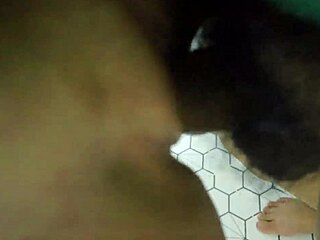 Asian teen babe enjoys solo orgasm in shower with glasses and tight spots