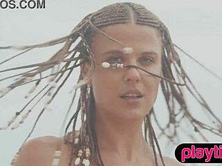 Hey, check out this petite Australian milf showing off her round tits and sandy bubble butt