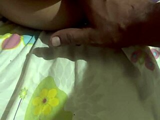 I sneak into the room after the party and enjoy some solo fun with her