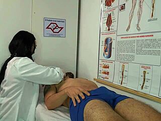 Brunette Nurse Gets Wet Seeing Patient's Big Cock Erection in Hospital