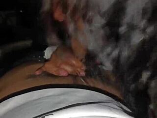 Blonde amateur latina Kitty gives blowjob and takes cum in mouth on bed