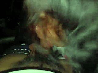 Blonde amateur latina Kitty gives blowjob and takes cum in mouth on bed