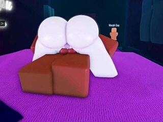 oh fuck yeah! horny slut takes that big black cock deep in her tight ass from king roblox!
