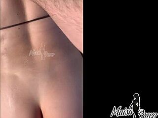 Redhead Wife Cheats on Beach with Intense Doggystyle and Cum Swallow