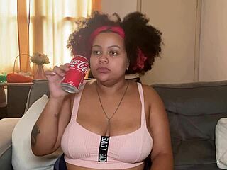 I'm drinking coke, burping a lot, and letting out some farts while showing off my chubby curves