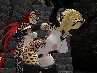 what happens when demon hunter meets monster shemale for furry blowjob fucking frenzy?