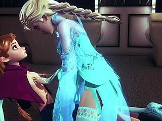 Futa Elsa fiercely fingers and fucks Anna in Frozen parody