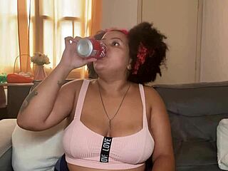 I'm drinking coke, burping a lot, and letting out some farts while showing off my chubby curves