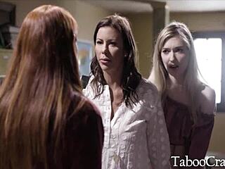 Why Does Parent Teacher Trap Turn Into Lesbian Tribbing Saga With Milf And Young Emo?