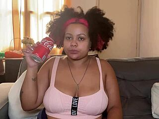 I'm drinking coke, burping a lot, and letting out some farts while showing off my chubby curves