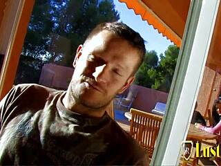 Oh yeah, Juliana Val and Yesenia Rock, let's do this threesome fuck by the pool!