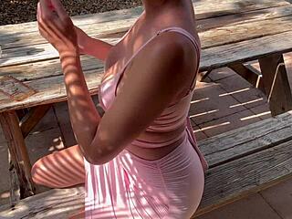 Intense Italian Big Tits Milf Artemisia Love Flaunts Horny Vibes Outdoors In Tight Dress