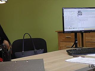 Hey, got some small problems? Let's fix them with hot licking and fingering in this office interview.