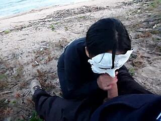 Amateur African Slut With Big Ass And Tattoo Enjoys Anal Creampie On Beach