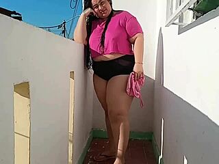 My Neighbor Always Goes Out On The Balcony In Very Short Clothes So That I Can Look At Her Big Ass But This Time I Invited Her To My Room To Eat Her Rich Buttocks And Fill Them With Creampie - Part 1