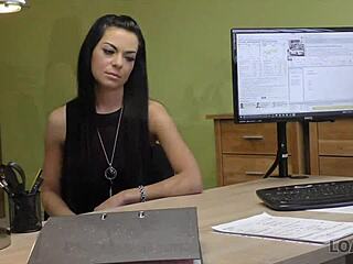 Hey, got some small problems? Let's fix them with hot licking and fingering in this office interview.