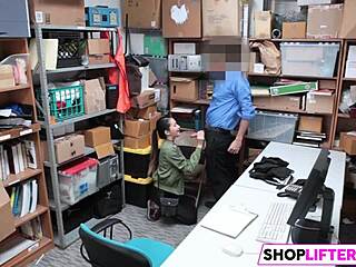 Hey officer, I'll take that big cock instead of calling the cops, says shoplifting teen.