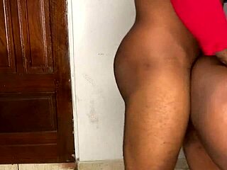 Ebony booty shakes her nice big ass while getting drilled super hot in doggystyle bent over position